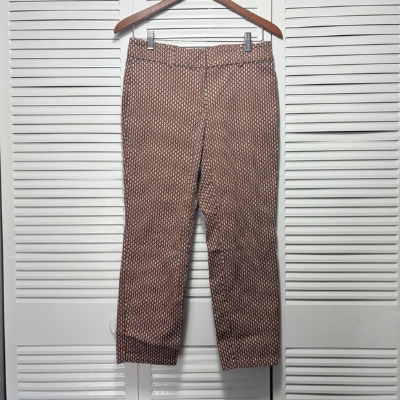 Ann Taylor Womens Stretch Cotton Orange (Multi-Colored) Curvy Capri Pants Size 2 - Picture 1 of 7